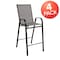 Flash Furniture 4PK Gray Outdoor Barstools with Flex Material 4-JJ-092H-GR-GG - alternate 10
